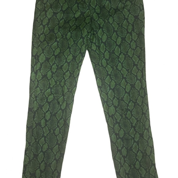 Michael Kors Green Snakeskin Pants Size 2 - Picture 4 of 9